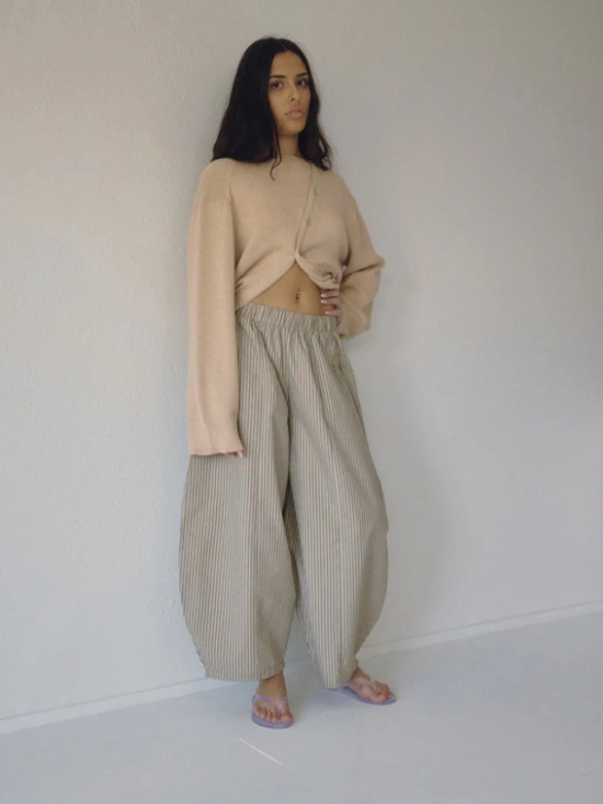 Boheme Pants - Striped Barrel Pant